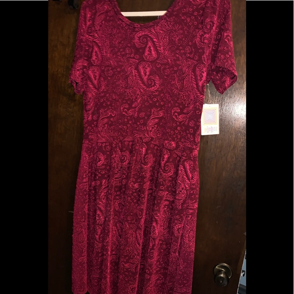 Lularoe Cranberry Amelia 2XL